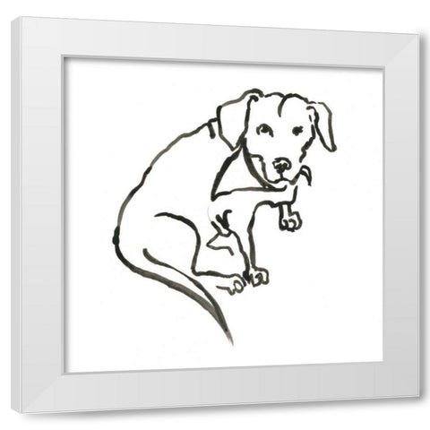 WAG: The Dog VII White Modern Wood Framed Art Print by Binder, Vanessa