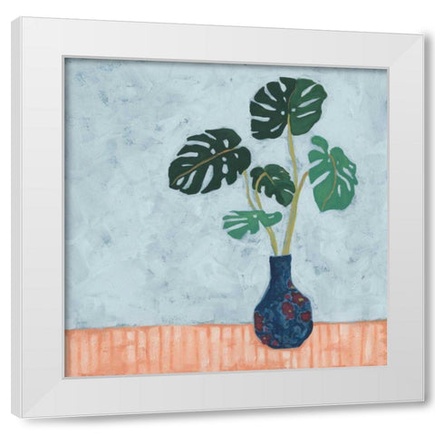 Parlor Monstera I White Modern Wood Framed Art Print by Vess, June Erica