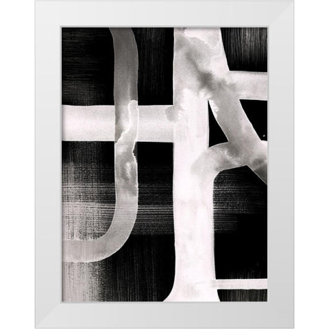 Watercolor Highways III White Modern Wood Framed Art Print by Popp, Grace