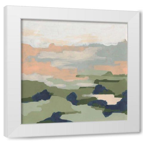 Abstract Valley I White Modern Wood Framed Art Print by Vess, June Erica