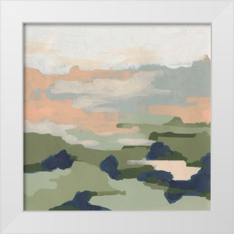 Abstract Valley I White Modern Wood Framed Art Print by Vess, June Erica