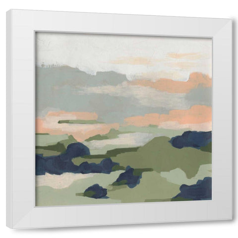 Abstract Valley II White Modern Wood Framed Art Print by Vess, June Erica
