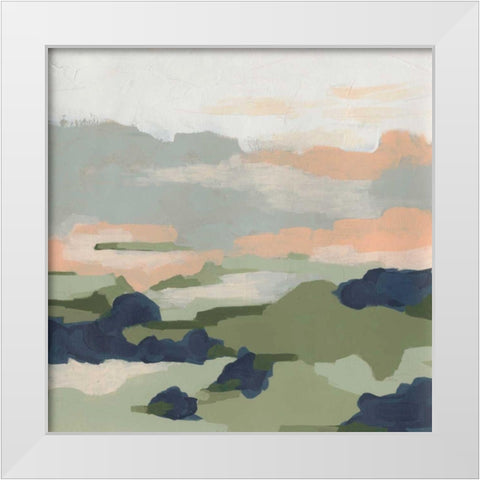 Abstract Valley II White Modern Wood Framed Art Print by Vess, June Erica