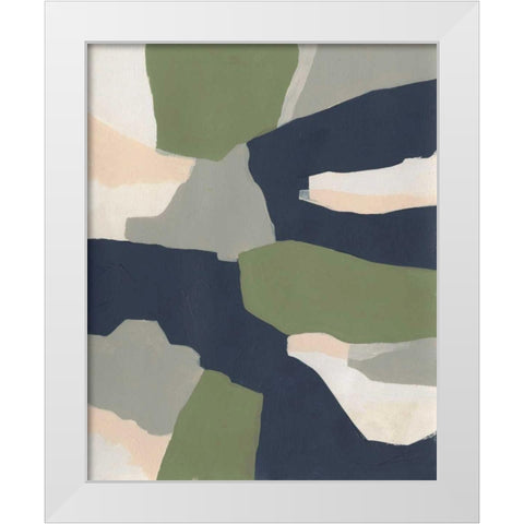 Delta II White Modern Wood Framed Art Print by Vess, June Erica