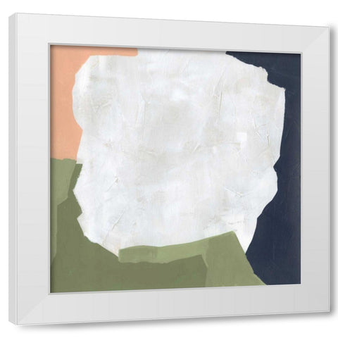 Tectonic Boundaries III White Modern Wood Framed Art Print by Vess, June Erica
