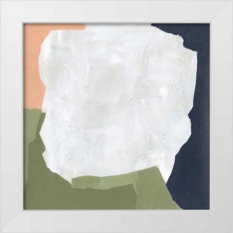 Tectonic Boundaries III White Modern Wood Framed Art Print by Vess, June Erica