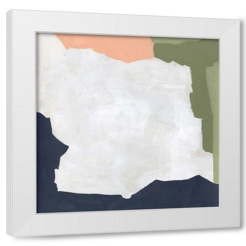 Tectonic Boundaries IV White Modern Wood Framed Art Print by Vess, June Erica