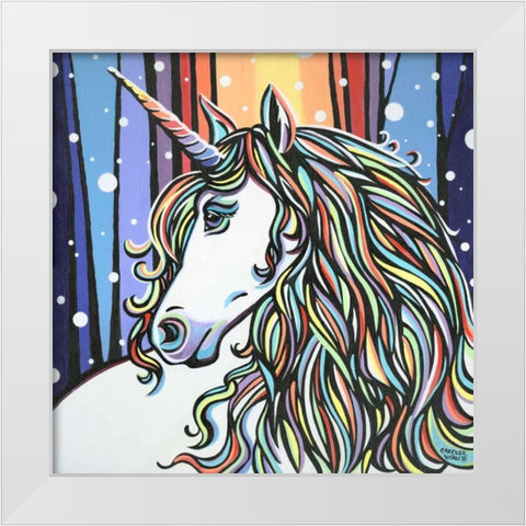 Magical Unicorn II White Modern Wood Framed Art Print by Vitaletti, Carolee