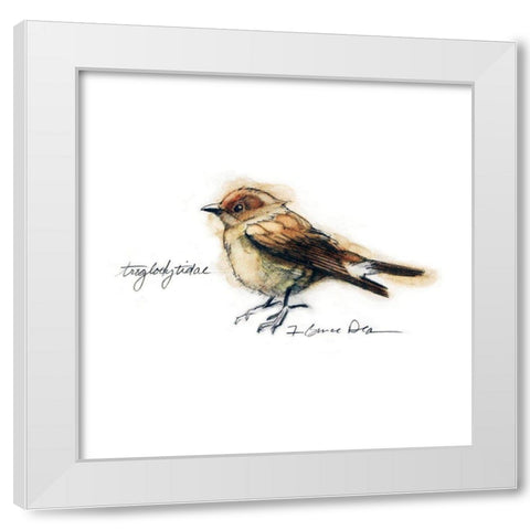 Songbird Study I White Modern Wood Framed Art Print by Dean, Bruce