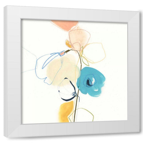 Contour Garden II White Modern Wood Framed Art Print by Vess, June Erica