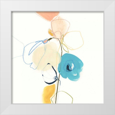 Contour Garden II White Modern Wood Framed Art Print by Vess, June Erica
