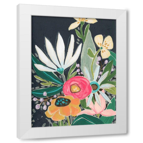 Garden Interlude II White Modern Wood Framed Art Print by Vess, June Erica