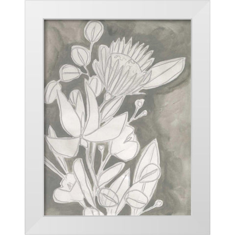 Spectral Blooms II White Modern Wood Framed Art Print by Vess, June Erica