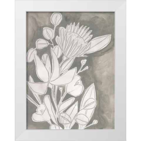 Spectral Blooms II White Modern Wood Framed Art Print by Vess, June Erica