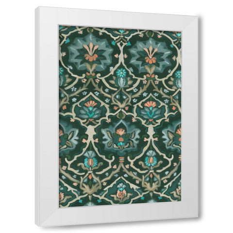 Verdant Tapestry IV White Modern Wood Framed Art Print by Vess, June Erica