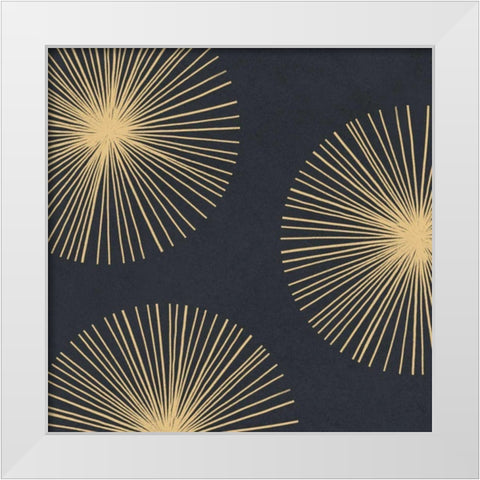 Bursts I White Modern Wood Framed Art Print by Caroline, Emma