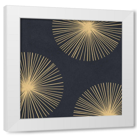 Bursts II White Modern Wood Framed Art Print by Caroline, Emma