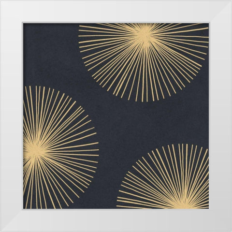 Bursts II White Modern Wood Framed Art Print by Caroline, Emma