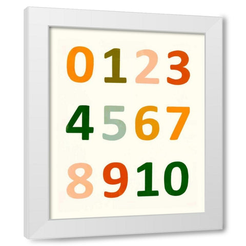 ABC 123 II White Modern Wood Framed Art Print by Borges, Victoria