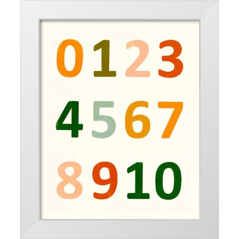 ABC 123 II White Modern Wood Framed Art Print by Borges, Victoria