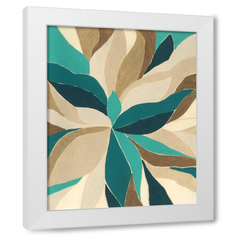 Colorblock Blossom I White Modern Wood Framed Art Print by Vess, June Erica