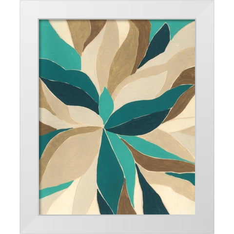 Colorblock Blossom I White Modern Wood Framed Art Print by Vess, June Erica