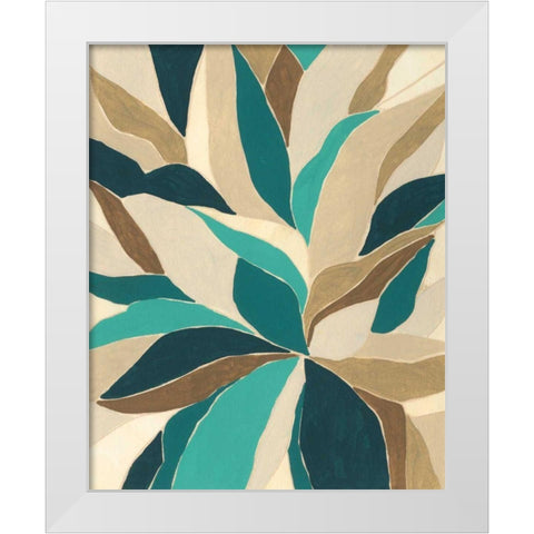 Colorblock Blossom II White Modern Wood Framed Art Print by Vess, June Erica