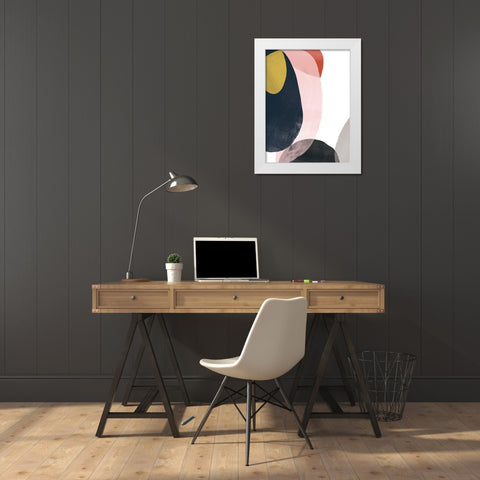 Layer Cycle II White Modern Wood Framed Art Print by Vess, June Erica