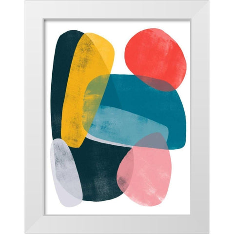 Orbital Fixture I White Modern Wood Framed Art Print by Vess, June Erica