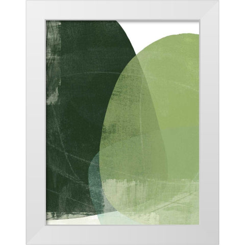 Verdant Arc I White Modern Wood Framed Art Print by Vess, June Erica