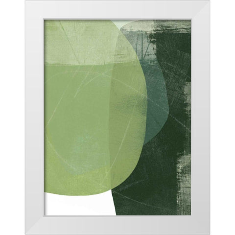 Verdant Arc II White Modern Wood Framed Art Print by Vess, June Erica
