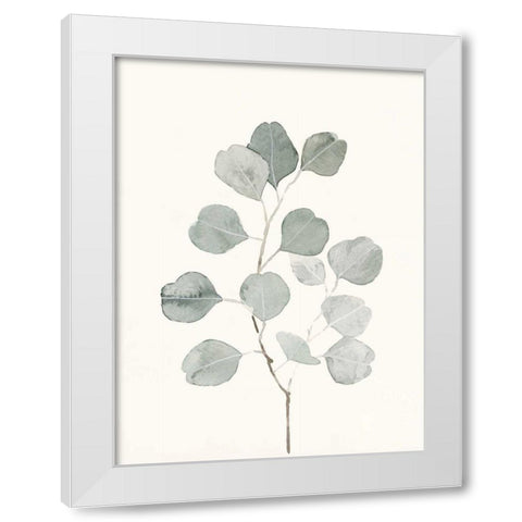 Delicate Sage Botanical I White Modern Wood Framed Art Print by Caroline, Emma