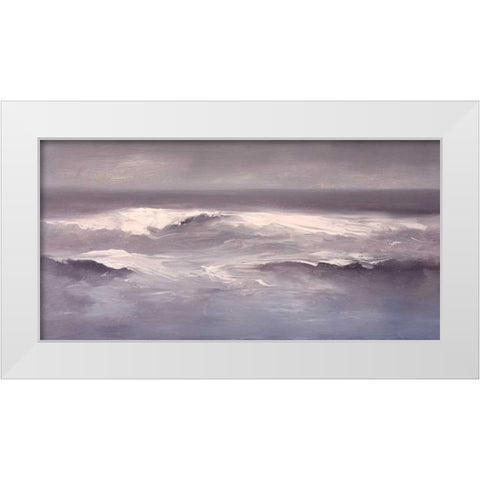 Gentle Seas White Modern Wood Framed Art Print by Finch, Sheila