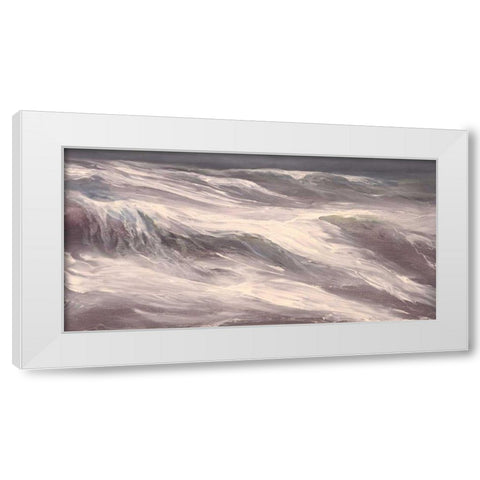 Unsettled Seas White Modern Wood Framed Art Print by Finch, Sheila