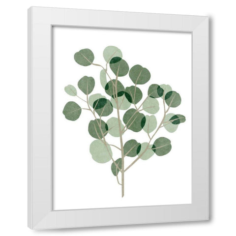 Windy Eucalyptus I White Modern Wood Framed Art Print by Wang, Melissa