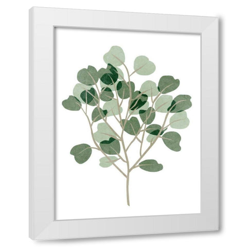 Windy Eucalyptus II White Modern Wood Framed Art Print by Wang, Melissa