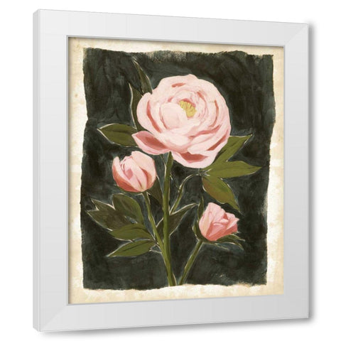 Vintage Peonies II White Modern Wood Framed Art Print by Popp, Grace