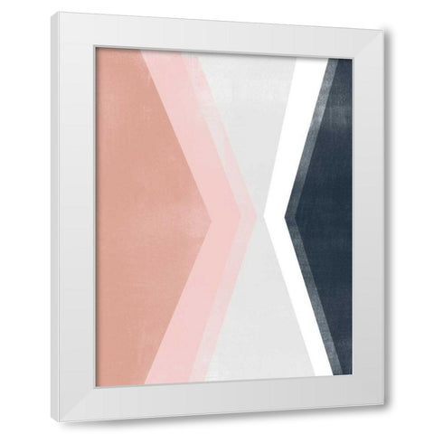 Casual Angle I White Modern Wood Framed Art Print by Vess, June Erica