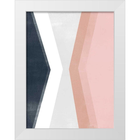 Casual Angle II White Modern Wood Framed Art Print by Vess, June Erica