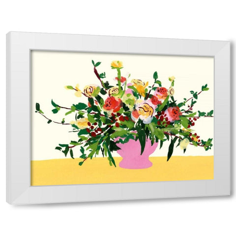 Grand Bouquet II White Modern Wood Framed Art Print by Wang, Melissa