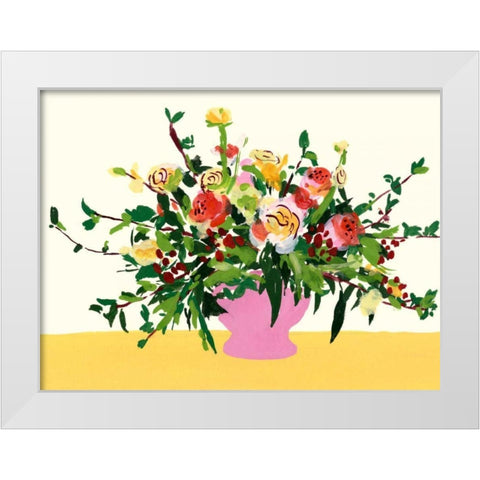 Grand Bouquet II White Modern Wood Framed Art Print by Wang, Melissa