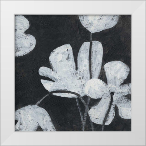 Monochrome Meadow I White Modern Wood Framed Art Print by Vess, June Erica