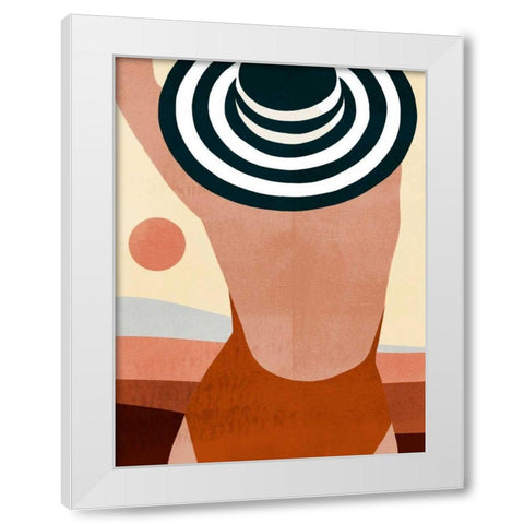 Sunseeker Bathers II White Modern Wood Framed Art Print by Borges, Victoria
