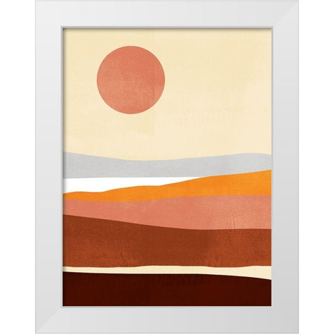 Sunseeker Landscape II White Modern Wood Framed Art Print by Borges, Victoria