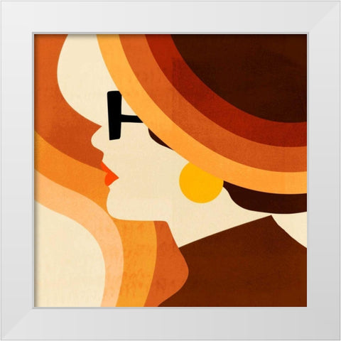 Sunseeker Portrait I White Modern Wood Framed Art Print by Borges, Victoria