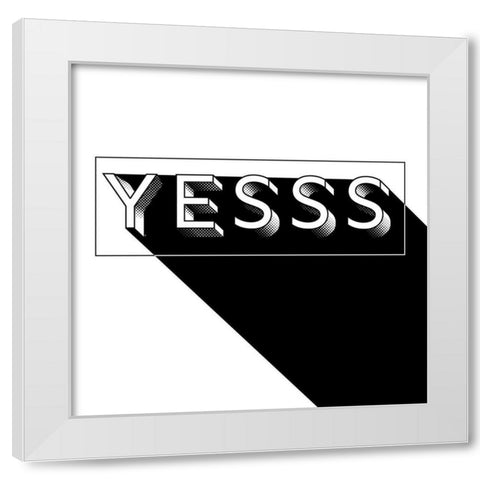 One Word I White Modern Wood Framed Art Print by Fagalde, Jarman