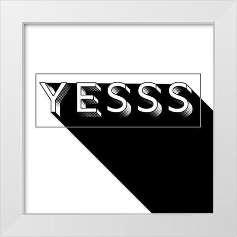 One Word I White Modern Wood Framed Art Print by Fagalde, Jarman