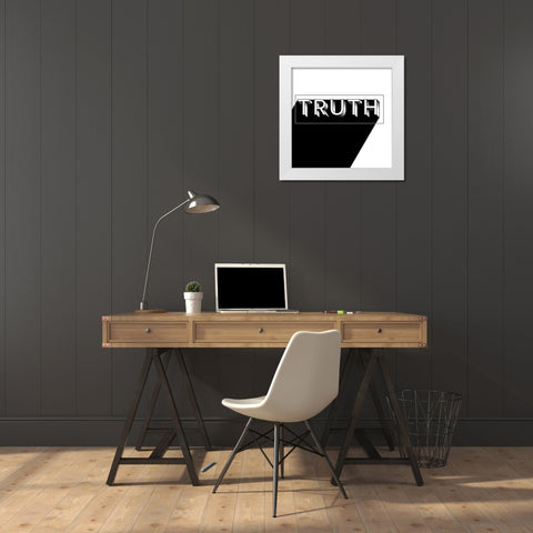 One Word II White Modern Wood Framed Art Print by Fagalde, Jarman