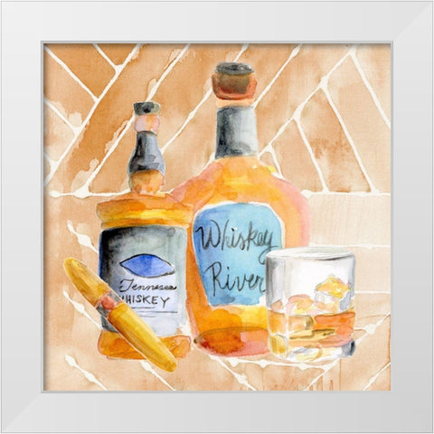 Man Cave I White Modern Wood Framed Art Print by Moore, Regina