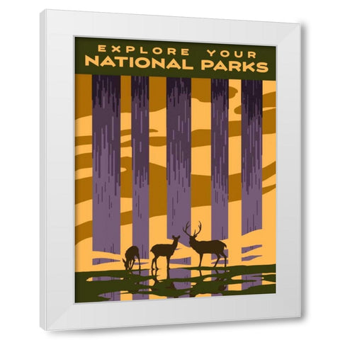 American Wayfarer II White Modern Wood Framed Art Print by Green, Jacob